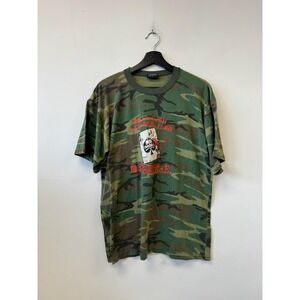 Vintage My Chemical Romance Large Hallelujah Lock N Load Death Card Camo Tee Y2K